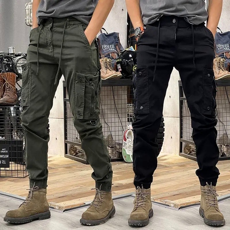 Calças De Carga Militar Táticas Para Homens Da Marinha Camo Trabalho De Hip Hop Ao Ar Livre Empilhadas