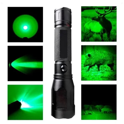 Lanterna HX-533 Lanterna para caça Verde FOCO ÚNICO Longo alcance com acionador remoto acessorios