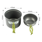 Kit Panelas Camping, Incluindo Talheres De Aço Inox 304