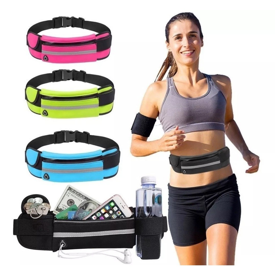 Bolsa Pochete Unissex Esportiva Impermeável Porta Celular Porta Garrafa Fitness