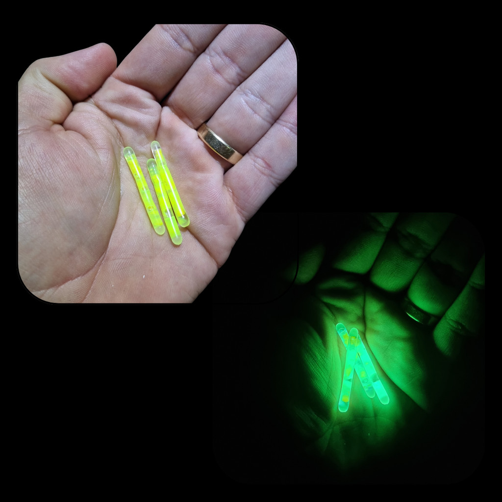 Kit 50 Bastão Luminoso Luz P Boia Vara Linha Pesca Noturna Peixe Anzol Trairá Tucunaré Dourado