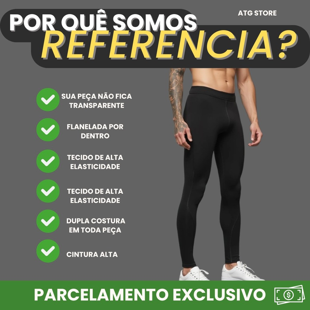 Calça Compressão Legging Flanelada Termica Academia Treino Modeladora Esportiva Corrida Versátil