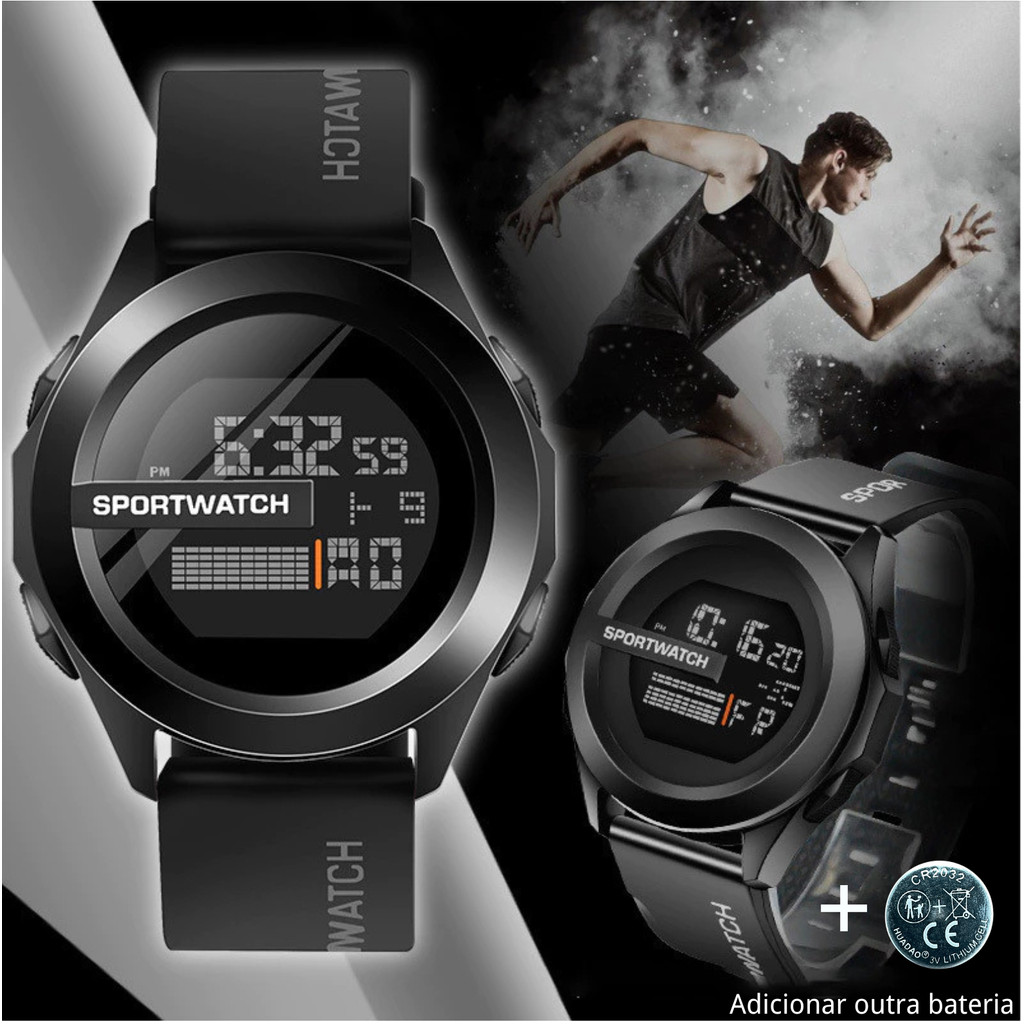Relógio Masculino Outdoor Esportes Multi-função LED Relógio Digital