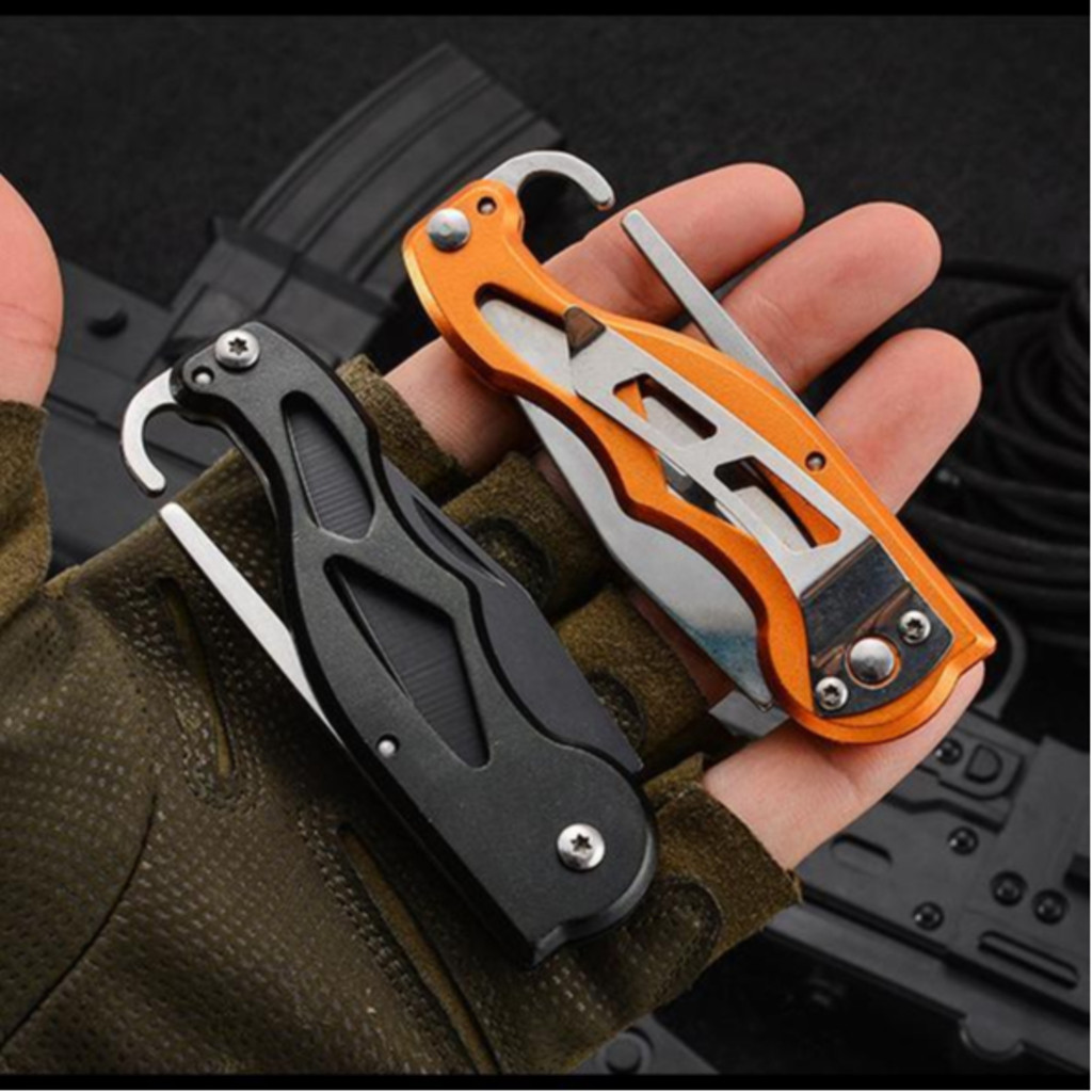 Canivete Automático Saque Rápido Aço Inox Esportivo Caça Pesca Com Clip
