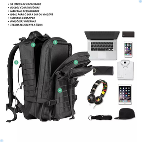 Mochila Camping Tatica Militar À Prova D'água De Grande Capacidade Com Bandeira
