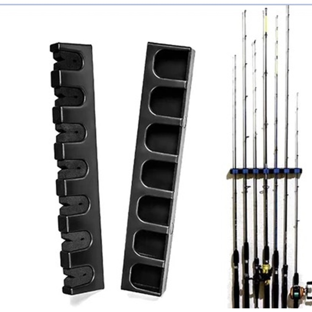 Suporte Vara Para Pesca Expositor De Parede 7 Varas