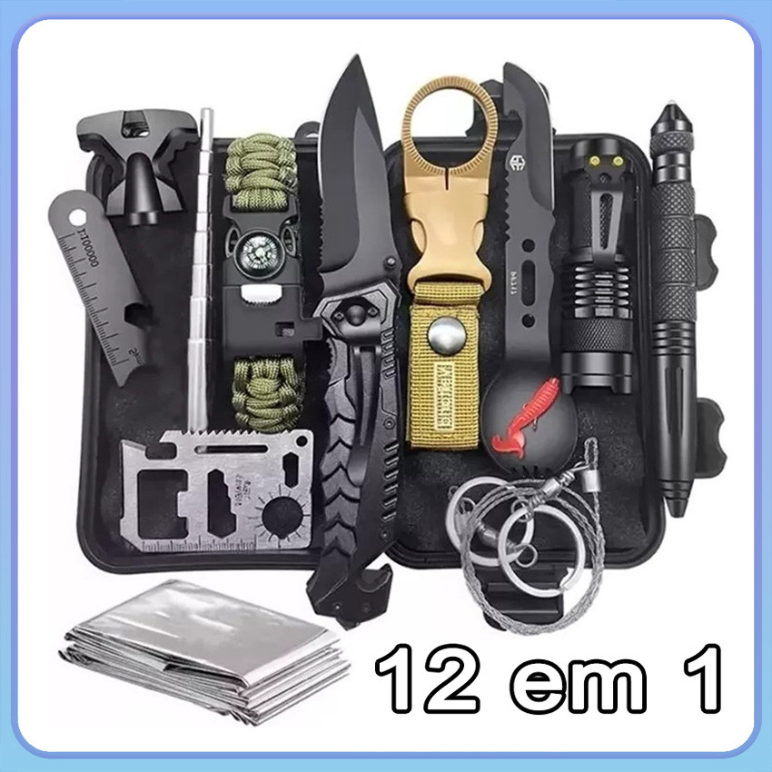 SOS Outdoor Adventure Camping Survival Equipment Conjunto De Ferramentas Multifuncionais De Sobrevivência De Emergência