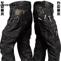 2024 Calças Táticas Masculinas À Prova Dwaterproof Água De Combate Ao Ar Livre Multi-Bolso Resistente Desgaste Calça De