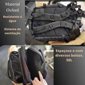 Mochila Camping Tatica Militar À Prova D'água De Grande Capacidade Com Bandeira