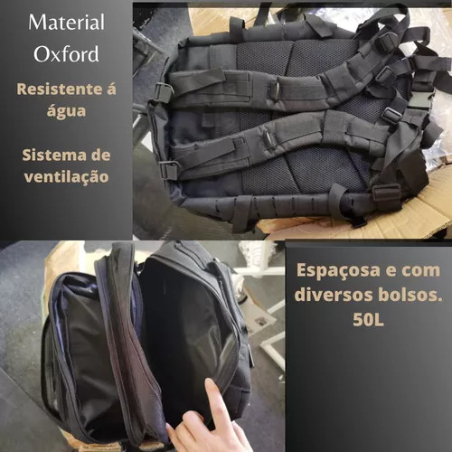 Mochila Camping Tatica Militar À Prova D'água De Grande Capacidade Com Bandeira