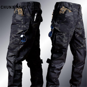 2024 Calças Táticas Masculinas À Prova Dwaterproof Água De Combate Ao Ar Livre Multi-Bolso Resistente Desgaste Calça De