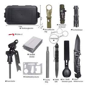 SOS Outdoor Adventure Camping Survival Equipment Conjunto De Ferramentas Multifuncionais De Sobrevivência De Emergência