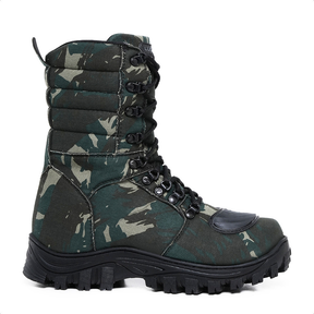 Bota camuflada caça e pesca lançamento militar