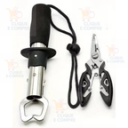 Kit Alicate De Pesca Cordão de Segurança Tesoura Multifuncional Pegador de Peixe Ferramentas
