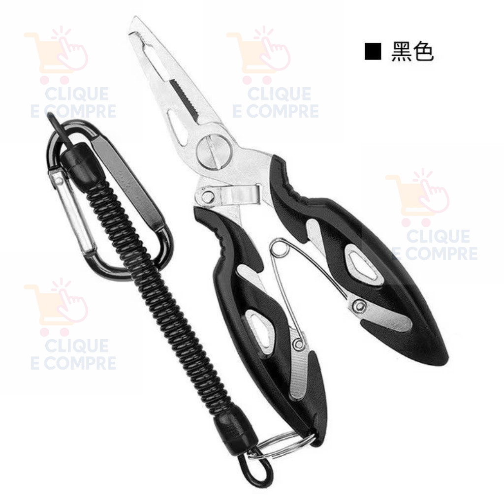 Kit Alicate De Pesca Cordão de Segurança Tesoura Multifuncional Pegador de Peixe Ferramentas