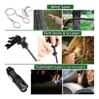 12 em 1 Kit De Acampamento Aventura De Sobrevivência De Emergência Acampamento Tático Militar Aventura Trilha