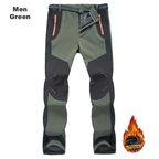 Calças De Caminhada De Lã Quente Grossa Dos Homens Inverno À Prova Dwaterproof Água Casca Macia Chuva Trekking Acampamen