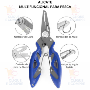 Kit Alicate De Pesca Cordão de Segurança Tesoura Multifuncional Pegador de Peixe Ferramentas