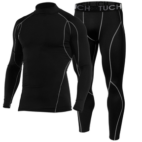 Conjunto de roupa interior térmica masculina outono inverno esportes estiramento algodão térmico à prova de frio roupas