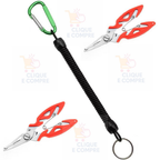 Kit Alicate De Pesca Cordão de Segurança Tesoura Multifuncional Pegador de Peixe Ferramentas