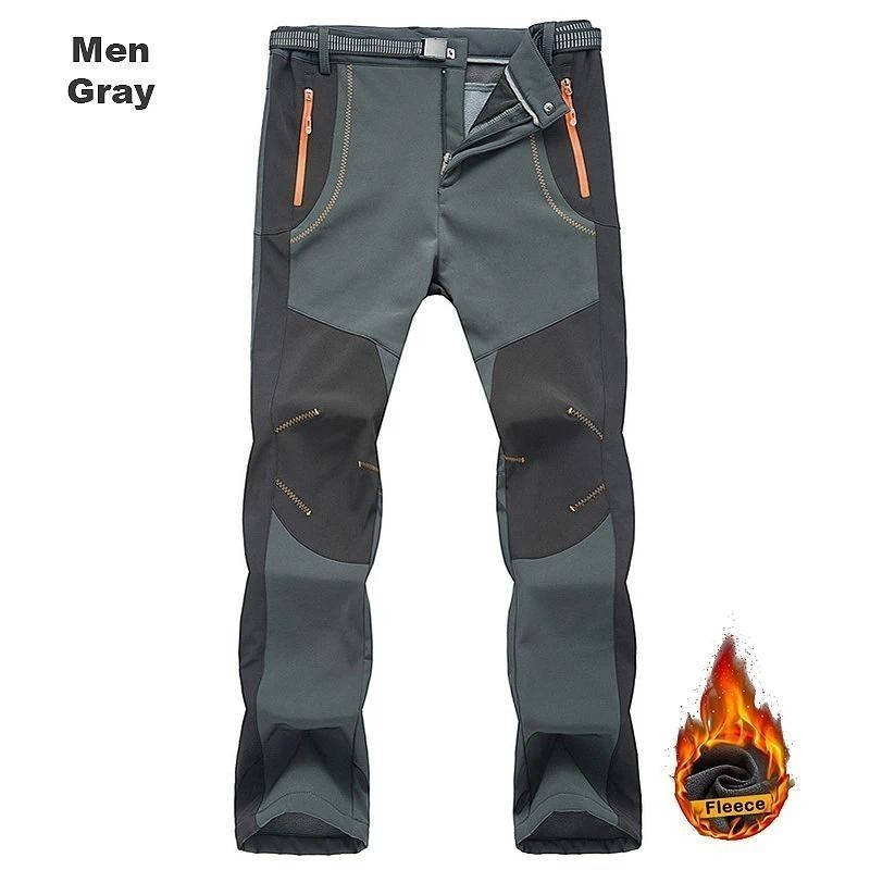 Calças De Caminhada De Lã Quente Grossa Dos Homens Inverno À Prova Dwaterproof Água Casca Macia Chuva Trekking Acampamen