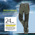 Calças De Caminhada De Lã Quente Grossa Dos Homens Inverno À Prova Dwaterproof Água Casca Macia Chuva Trekking Acampamen