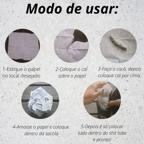 Shit Tube Pote 1l Coletor Porta Dejeto Camping Trilha