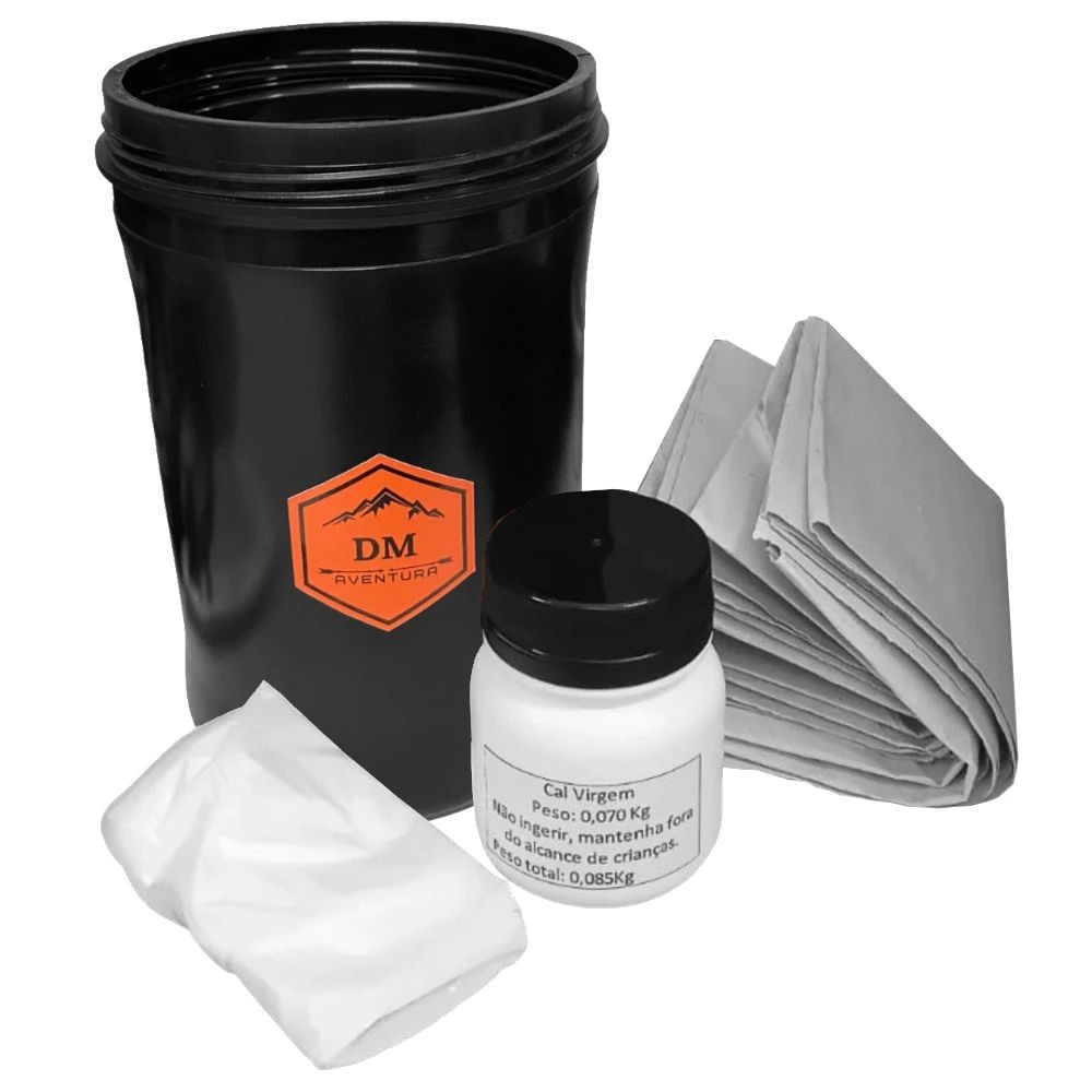 Shit Tube Pote 2,5 Litros Coletor Porta Dejeto Camping Trilha