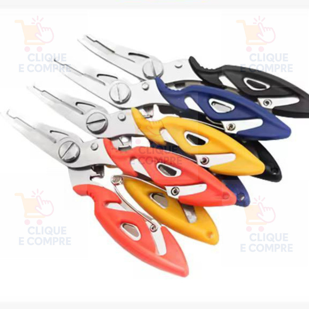 Kit Alicate De Pesca Cordão de Segurança Tesoura Multifuncional Pegador de Peixe Ferramentas