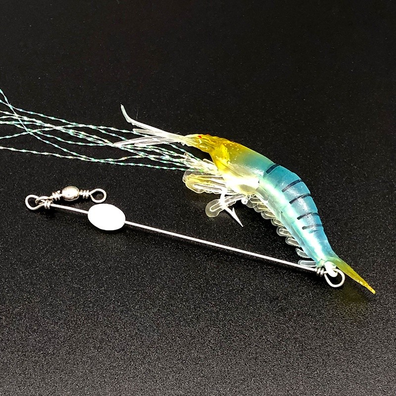 Isca artificial camarão com anzol Tucunaré Robalo Corvina