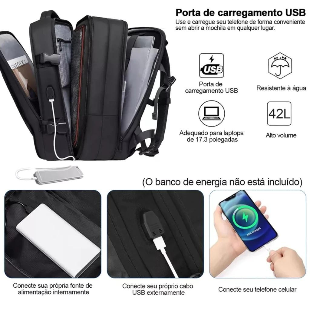 Males Multifuncional Viagem Mochila Portátil Grande Capacidade Transpirável Bagagem De Mão
