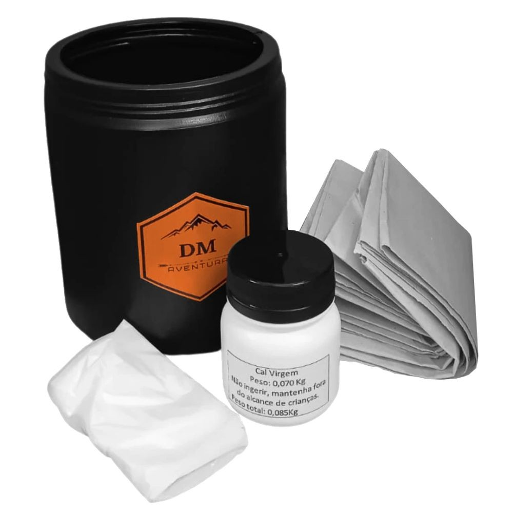 Shit Tube Pote 1l Coletor Porta Dejeto Camping Trilha