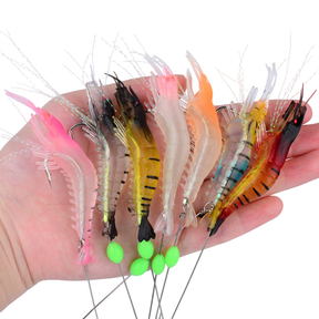 Isca artificial camarão com anzol Tucunaré Robalo Corvina