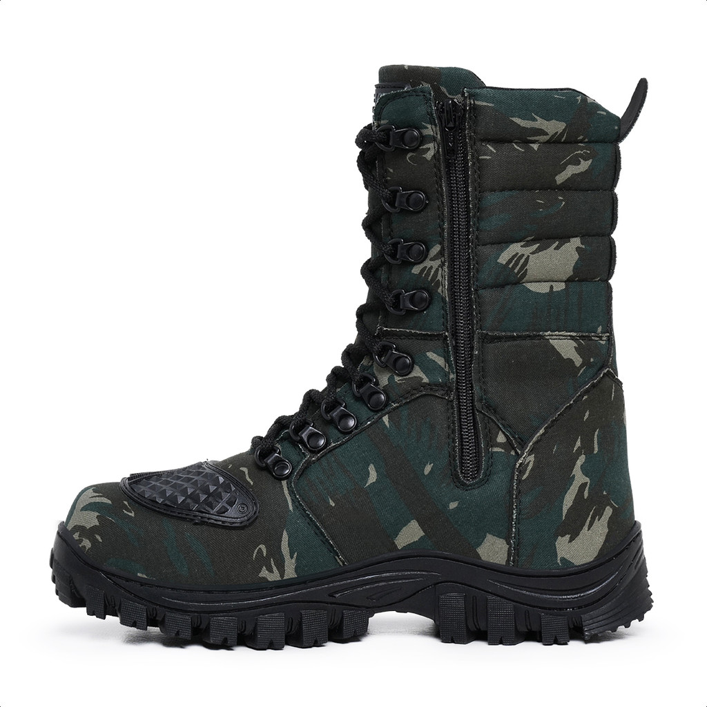 Bota camuflada caça e pesca lançamento militar