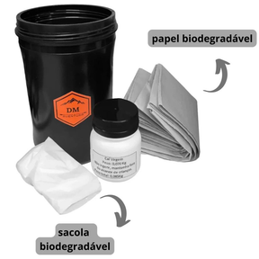 Shit Tube Pote 2,5 Litros Coletor Porta Dejeto Camping Trilha