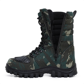 Bota camuflada caça e pesca lançamento militar