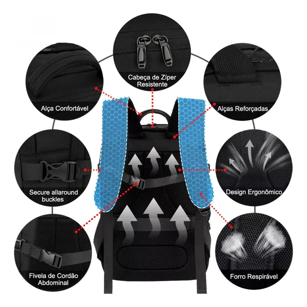 Males Multifuncional Viagem Mochila Portátil Grande Capacidade Transpirável Bagagem De Mão