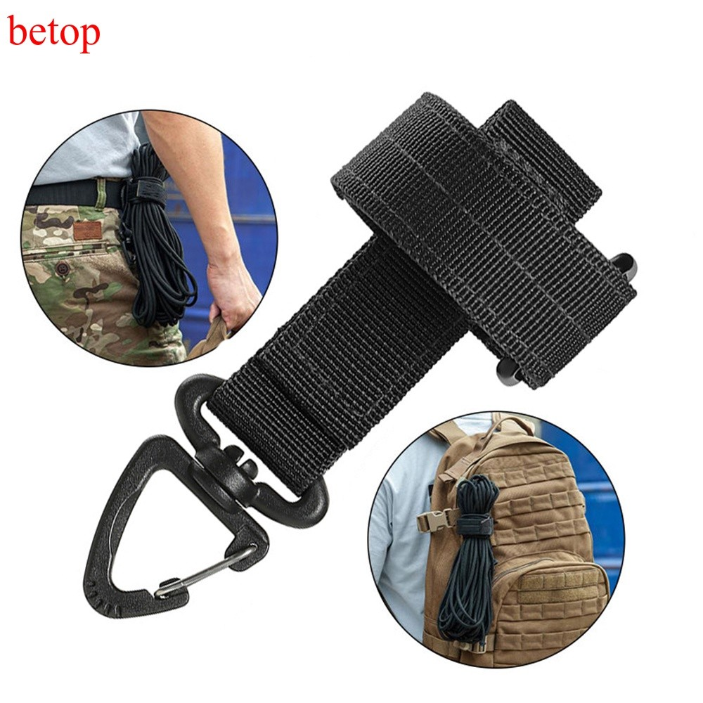 Gancho Multiuso Tático Militar VERDE Fivela de Armazenamento para Acampamento, Escalada, Mochila | Organizador de Cordas