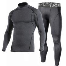 Conjunto de roupa interior térmica masculina outono inverno esportes estiramento algodão térmico à prova de frio roupas