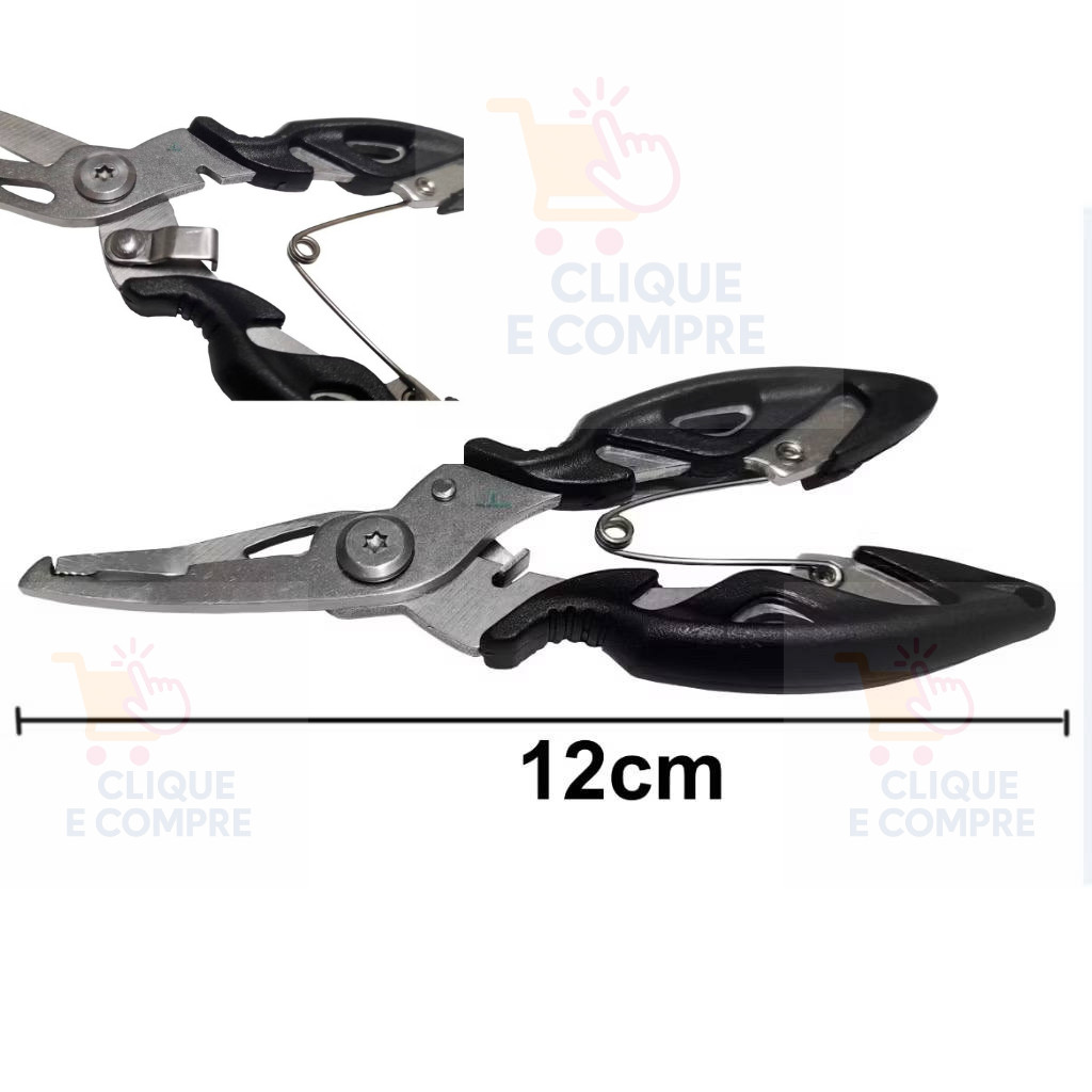 Kit Alicate De Pesca Cordão de Segurança Tesoura Multifuncional Pegador de Peixe Ferramentas