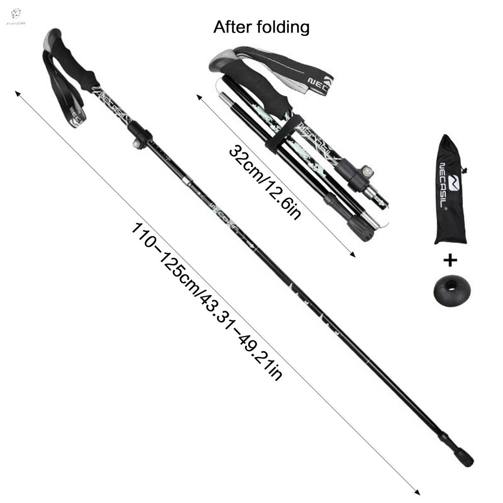 Bastões De Trekking Dobráveis Para Caminhadas , Leves , Ajustáveis , Duráveis , Uso Em E Escalada