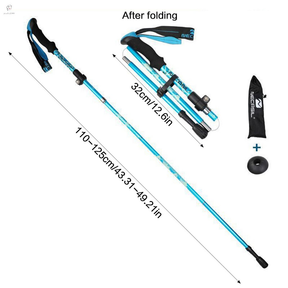 Bastões De Trekking Dobráveis Para Caminhadas , Leves , Ajustáveis , Duráveis , Uso Em E Escalada