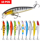 Kit 5/10 Iscas Artificiais Importadas 1/2 Meia Água de 9 cms e 8,5 gramas Pesca Tucunaré Traíra Dourado Robalo Black Bas