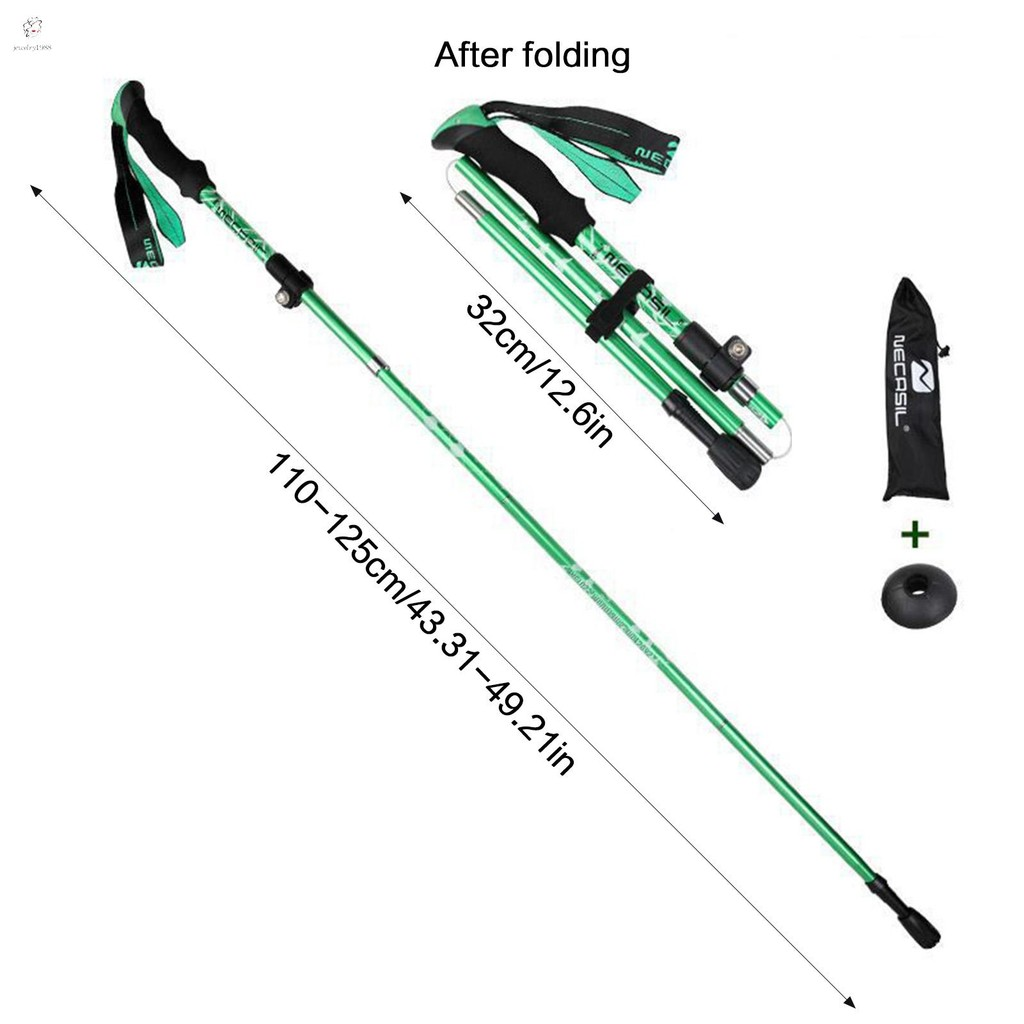 Bastões De Trekking Dobráveis Para Caminhadas , Leves , Ajustáveis , Duráveis , Uso Em E Escalada