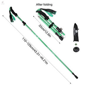 Bastões De Trekking Dobráveis Para Caminhadas , Leves , Ajustáveis , Duráveis , Uso Em E Escalada