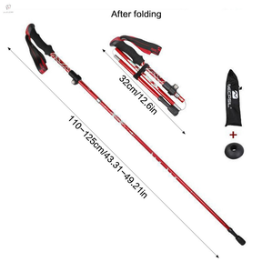 Bastões De Trekking Dobráveis Para Caminhadas , Leves , Ajustáveis , Duráveis , Uso Em E Escalada