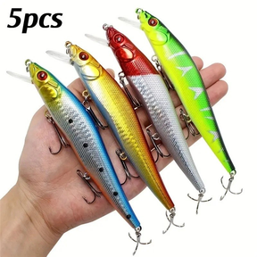 Kit 5/10 Iscas Artificiais Importadas 1/2 Meia Água de 9 cms e 8,5 gramas Pesca Tucunaré Traíra Dourado Robalo Black Bas