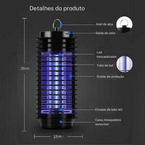 Luz LED Abajur Mata Insetos Bivolt - Armadilha Elétrica Segura e Ecológica para seu Ambiente