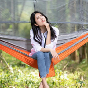 Rede Com Tela Mosquiteiro Cor: Laranja Snel Camping