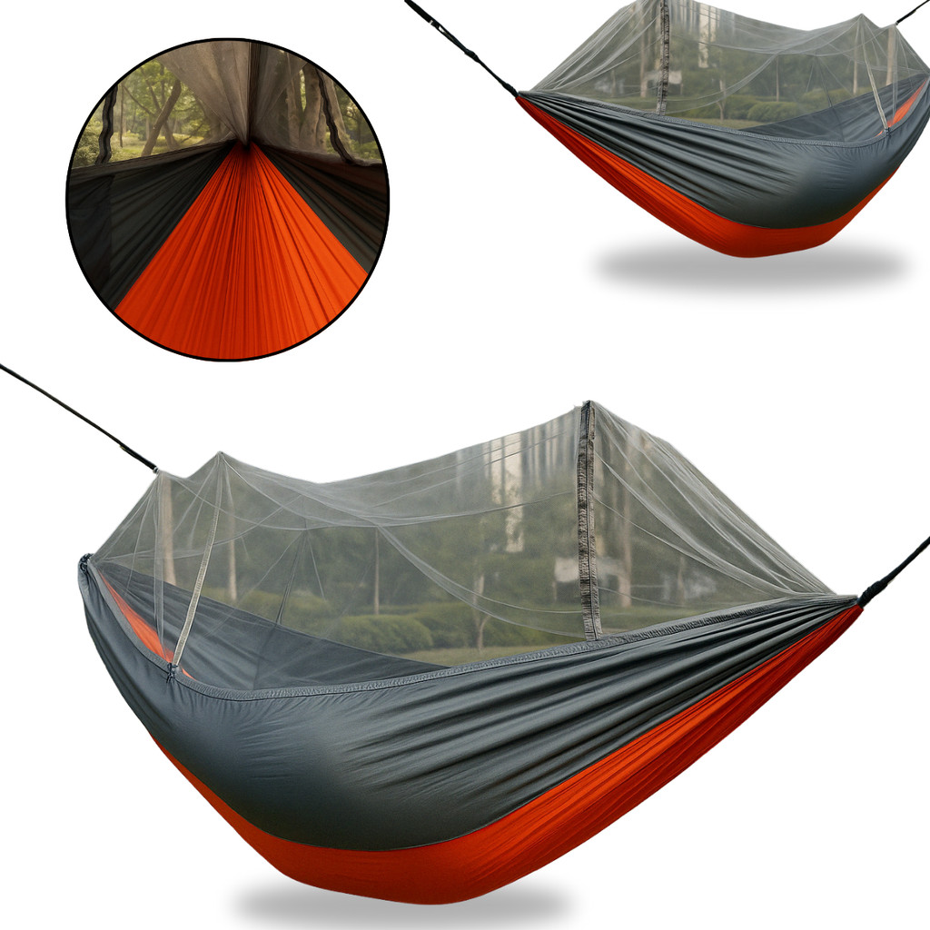 Rede Com Tela Mosquiteiro Cor: Laranja Snel Camping